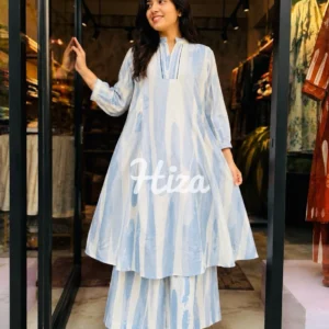 A women wearing a multy printed nursing codset online maternity wear in kerala