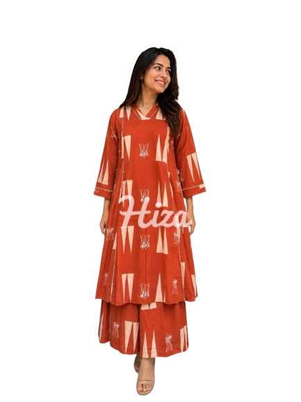 a women wearing a nursing codset brick shade online maternity wear in kerala